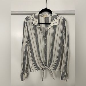 Cloth & Stone Tie Front Shirt